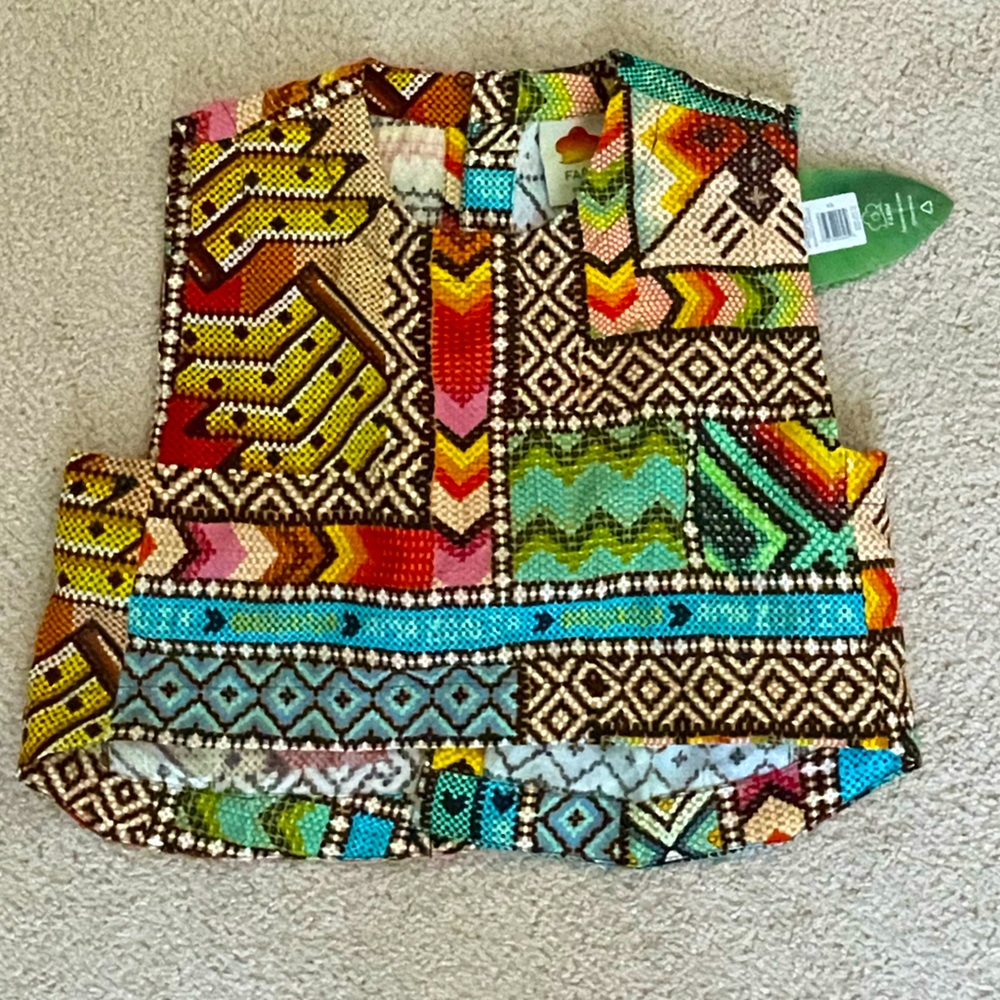 FARM Rio Banana Scarves Linen Crop Top